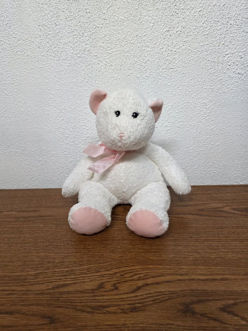 Vintage 2000 Plush Teddy Bear - Animal Alley 12" White Stuffed Animal